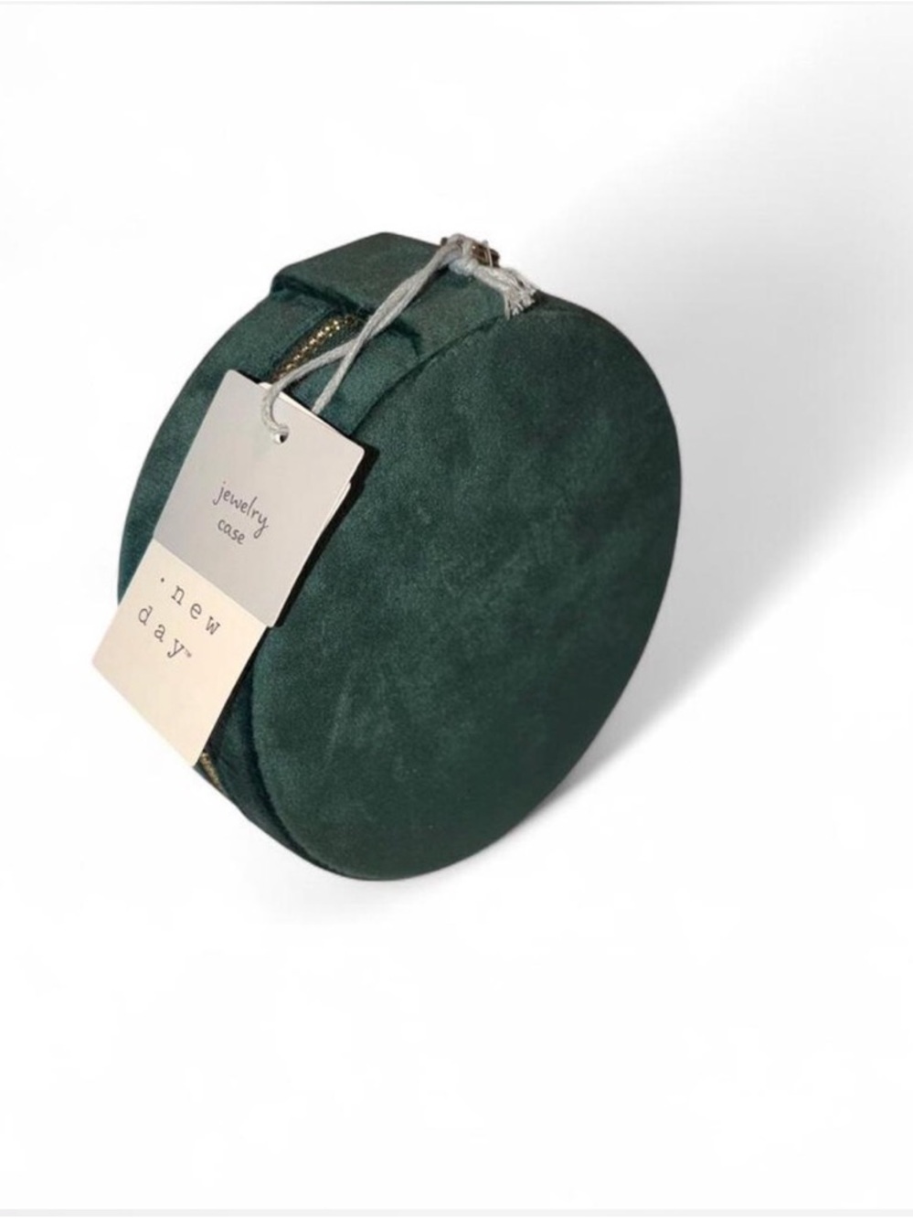 a new day Dark Green Round Jewelry Case